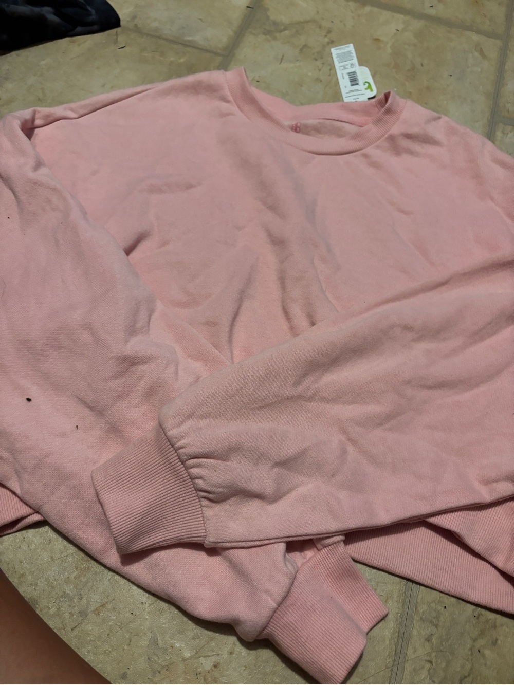 Cozy Light Pink Crewneck Sweatshirt